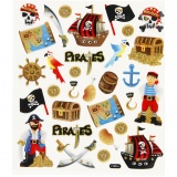 Sticker, Piraten, Blatt 15x16,5 cm, 1 Bl.