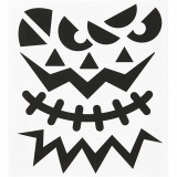 Sticker, Halloween - große Gesichter, Blatt 15x16,5 cm, 1 Bl.