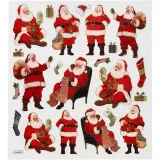 Sticker, Klassischer Nikolaus, Blatt 15x16,5 cm, ca. 22 Stk, 1 Bl.