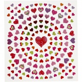 Sticker, Kleine Herzen, Blatt 15x16,5 cm, 1 Bl.