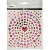 Sticker, Kleine Herzen, Blatt 15x16,5 cm, 1 Bl.
