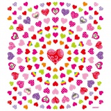 Sticker, Kleine Herzen, Blatt 15x16,5 cm, 1 Bl.