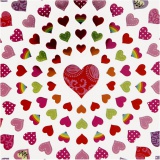 Sticker, Kleine Herzen, Blatt 15x16,5 cm, 1 Bl.
