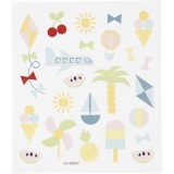 Sticker, Sommerferien, Blatt 15x16,5 cm, 1 Bl.