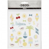 Sticker, Sommerferien, Blatt 15x16,5 cm, 1 Bl.