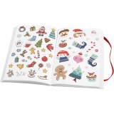 Sticker-Buch, Weihnachtsmotive, Größe 11,5x17 cm, 76 Bl., 1 Stk