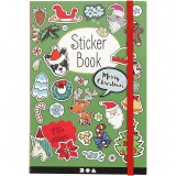 Sticker-Buch, Weihnachtsmotive, Größe 11,5x17 cm, 1 Stk, 76 Bl.