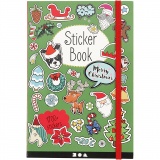 Sticker-Buch, Weihnachtsmotive, Größe 11,5x17 cm, 76 Bl., 1 Stk