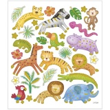 Sticker, Wilde Tiere, Blatt 15x16,5 cm, 1 Bl.