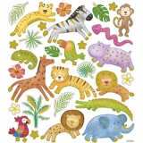 Sticker, Wilde Tiere, Blatt 15x16,5 cm, 1 Bl.