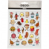 Sticker, Fast Food, Blatt 15x16,5 cm, 1 Bl.