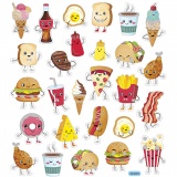 Sticker, Fast Food, 15x16,5 cm, 1 Bl.