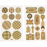 Sticker, Tags und Taler, Blatt 10x16 cm, 4 Bl./ 1 Pck