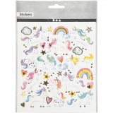 Sticker, Einhorn, Blatt 15x16,5 cm, 1 Bl.