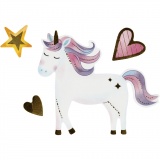 Sticker, Einhorn, Blatt 15x16,5 cm, 1 Bl.