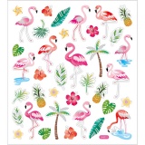 Sticker, Flamingo, 15x16,5 cm, 1 Bl.