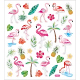 Sticker, Flamingo, Blatt 15x16,5 cm, 1 Bl.