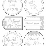 Sticker mit Sternen, Thank you, 10x24 cm, Silber, 1 Bl.