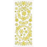 Sticker 'Thank you', Weihnachtssterne, Blatt 10x24 cm, Gold, 1 Bl.