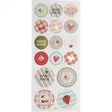 Sticker, Handmade, Blatt 10x23 cm, ca. 16 Stk, 1 Bl.
