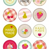 Sticker, Handmade, Blatt 10x23 cm, 1 Bl.