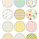 Sticker, Pastelltöne, Blatt 10x23 cm, 1 Bl.