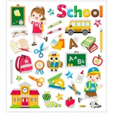 Sticker, Schule, Blatt 15x16,5 cm, 1 Bl.