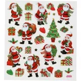 Sticker, Klassische Weihnachtsfiguren, Blatt 15x16,5 cm, ca. 29 Stk, 1 Bl.