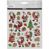 Sticker, Klassische Weihnachtsfiguren, Blatt 15x16,5 cm, 1 Bl.