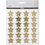 Sticker, Zahlen, Blatt 15x16,5 cm, 1 Bl.