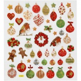 Sticker, Weihnachtsmotive, Blatt 15x16,5 cm, 1 Bl.