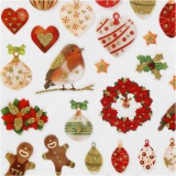 Sticker, Weihnachtsmotive, Blatt 15x16,5 cm, 1 Bl.