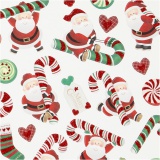 Sticker, Nikolaus mit Candy Stick, Blatt 15x16,5 cm, 1 Bl.