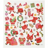 Sticker, Happy Santa Claus, 15x16,5 cm, 1 Bl.