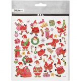 Sticker, Happy Santa Claus, Blatt 15x16,5 cm, 1 Bl.