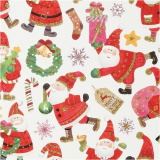 Sticker, Happy Santa Claus, Blatt 15x16,5 cm, 1 Bl.