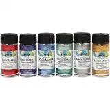 Magic Marble Marmorierfarbe, Metallic-Farben, 6x20 ml/ 1 Pck