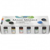 Magic Marble Marmorierfarbe, Standard-Farben, 6x20 ml/ 1 Pck