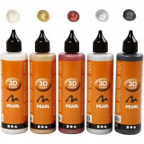 3D Liner, Metallic-Farben, 5x100 ml/ 1 Pck