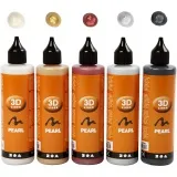 3D Liner, Metallic, Deckend, Metallic-Farben, 5x100 ml/ 1 Pck
