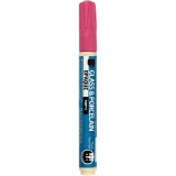 Glas- und Porzellanmalstift, Strichstärke 2-4 mm, Deckend, Pink, 1 Stk