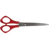 Schulschere, L 16 cm, Spitz, für Linkshänder , Rot, 1 Stk