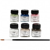Glas- und Porzellanfarbe - Sortiment, Sortierte Farben, 6x20 ml/ 1 Pck