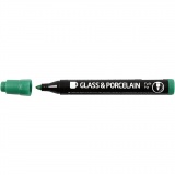 Glas-/Porzellanmarker, Strichstärke 1-3 mm, Halbdeckend, 6 Stk/ 1 Pck