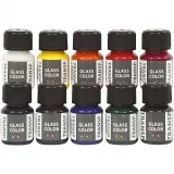 Glass Color Transparent, Sortierte Farben, 300 ml, 10x30 ml/ 1 Pck