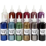 Glitzerkleber, Sortierte Farben, 12x118 ml/ 1 Pck