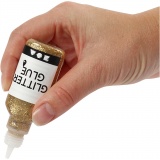 Glitzerkleber, Gold, 25 ml/ 1 Fl.