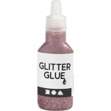 Glitzerkleber, Rosa, 25 ml/ 1 Fl.