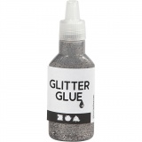 Glitzerkleber, Silber, 25 ml/ 1 Fl.