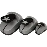 Stanzer-Set, Stern, Größe 25+49+75 mm, 3 Stk/ 1 Pck